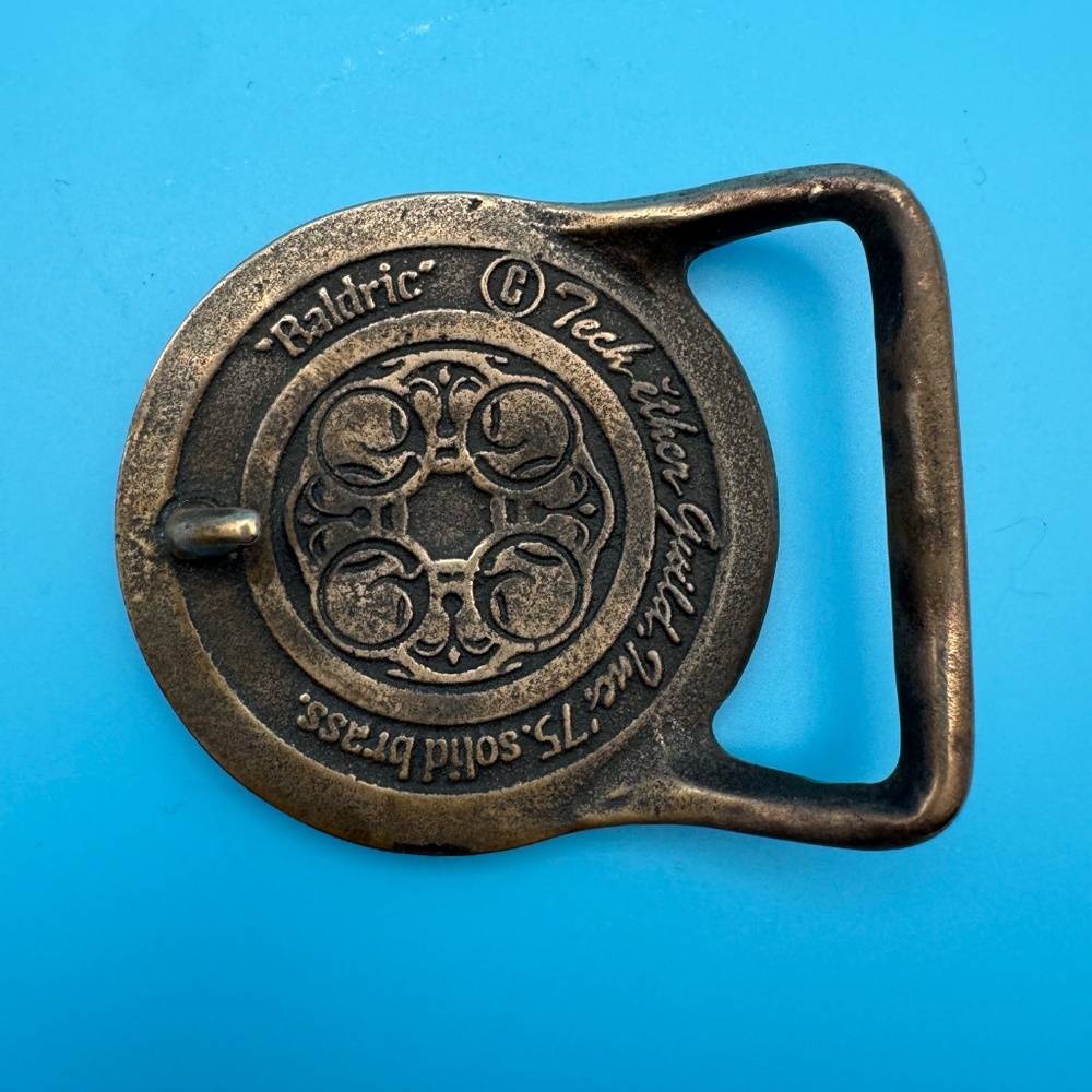 Solid brass and turquoise Tech Ether Guild Baldri… - image 3